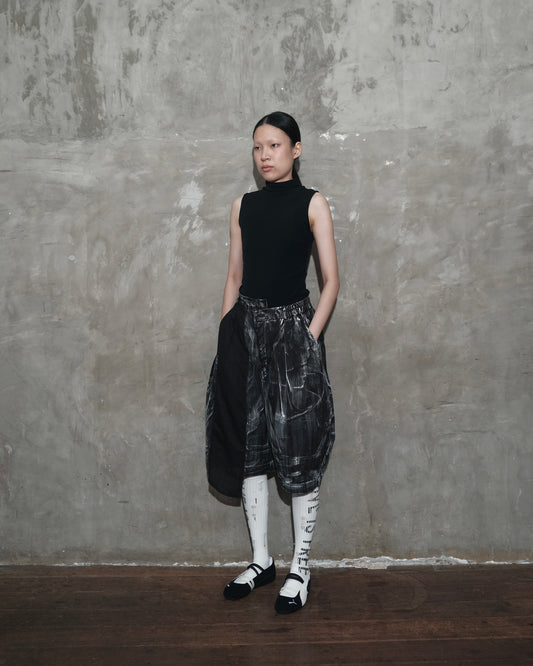 2 Sided Pants in Black Chaos
