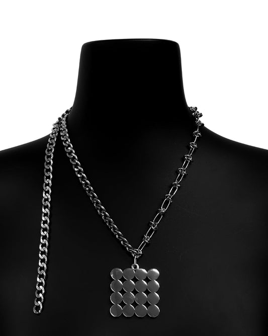 NOIZ N6ACC3 DUAL-CHAIN LOGO NECKLACE