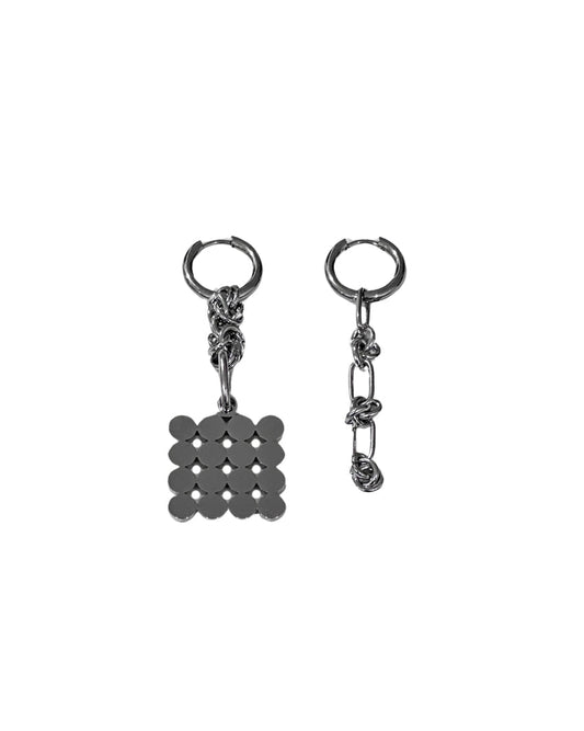 NOIZ N6ACC4 LOGO DROP EARRINGS