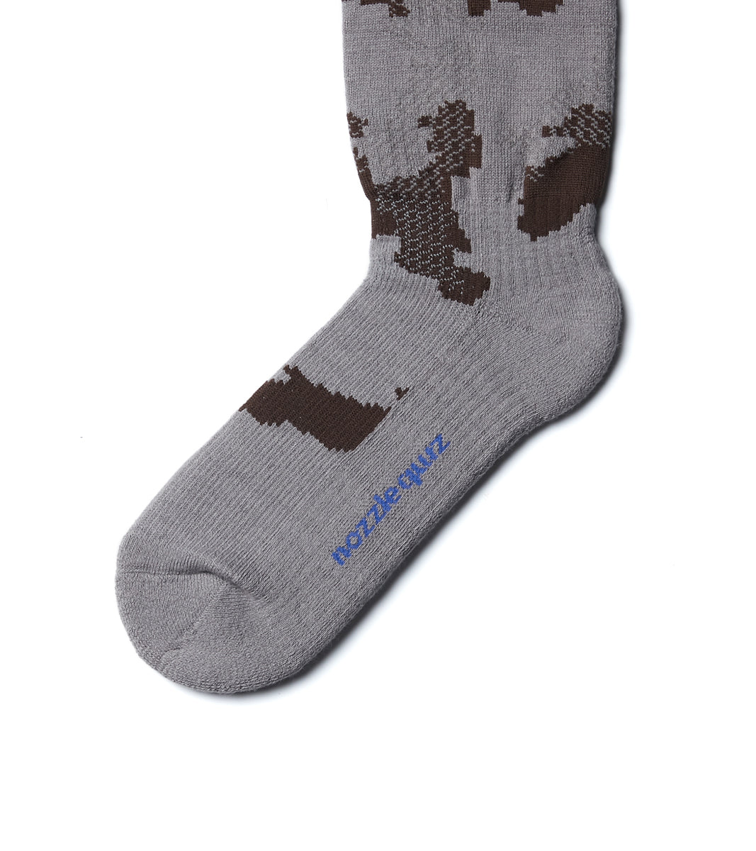 Digit No. Jacquard casual socks - Land Brown