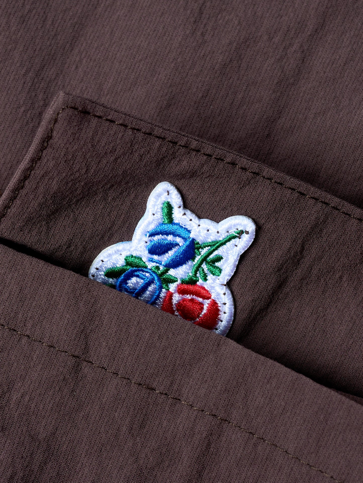 ABP. BIG BRO S/S SHIRT NYLON DARK BROWN