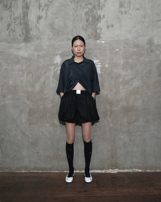 Overlap Jersey in Black