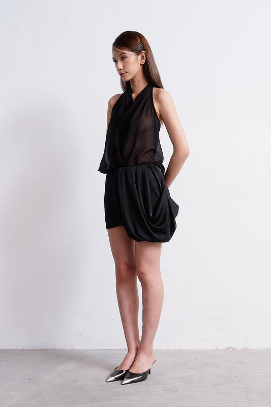 Black Draped Top