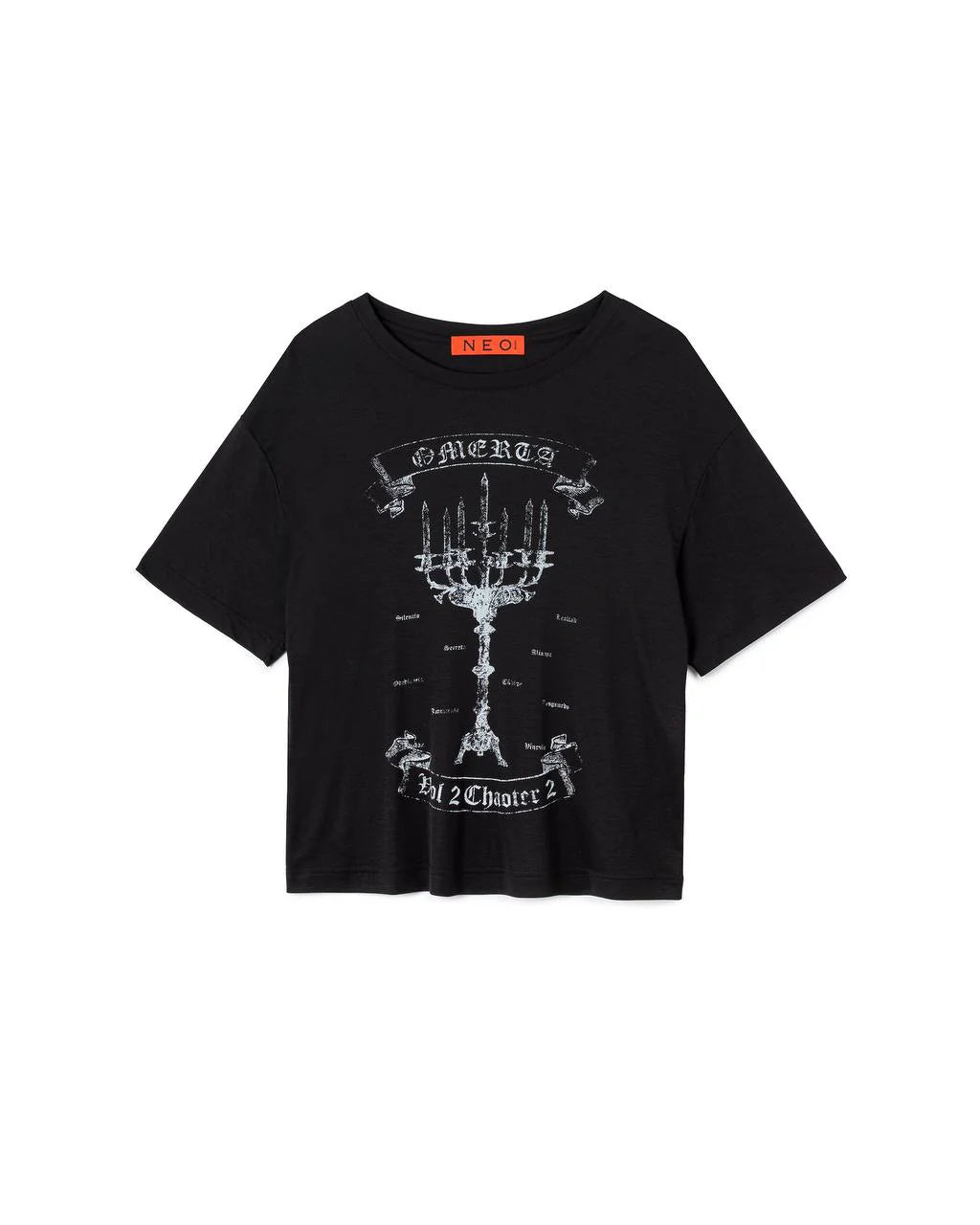 N E O VOL.2_CH.2 Candleborne Graphic Tee - Black