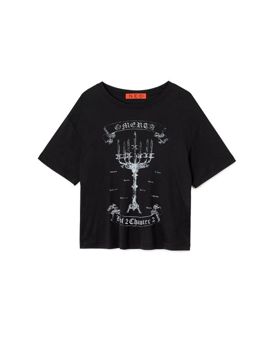 N E O VOL.2_CH.2 Candleborne Graphic Tee - Black