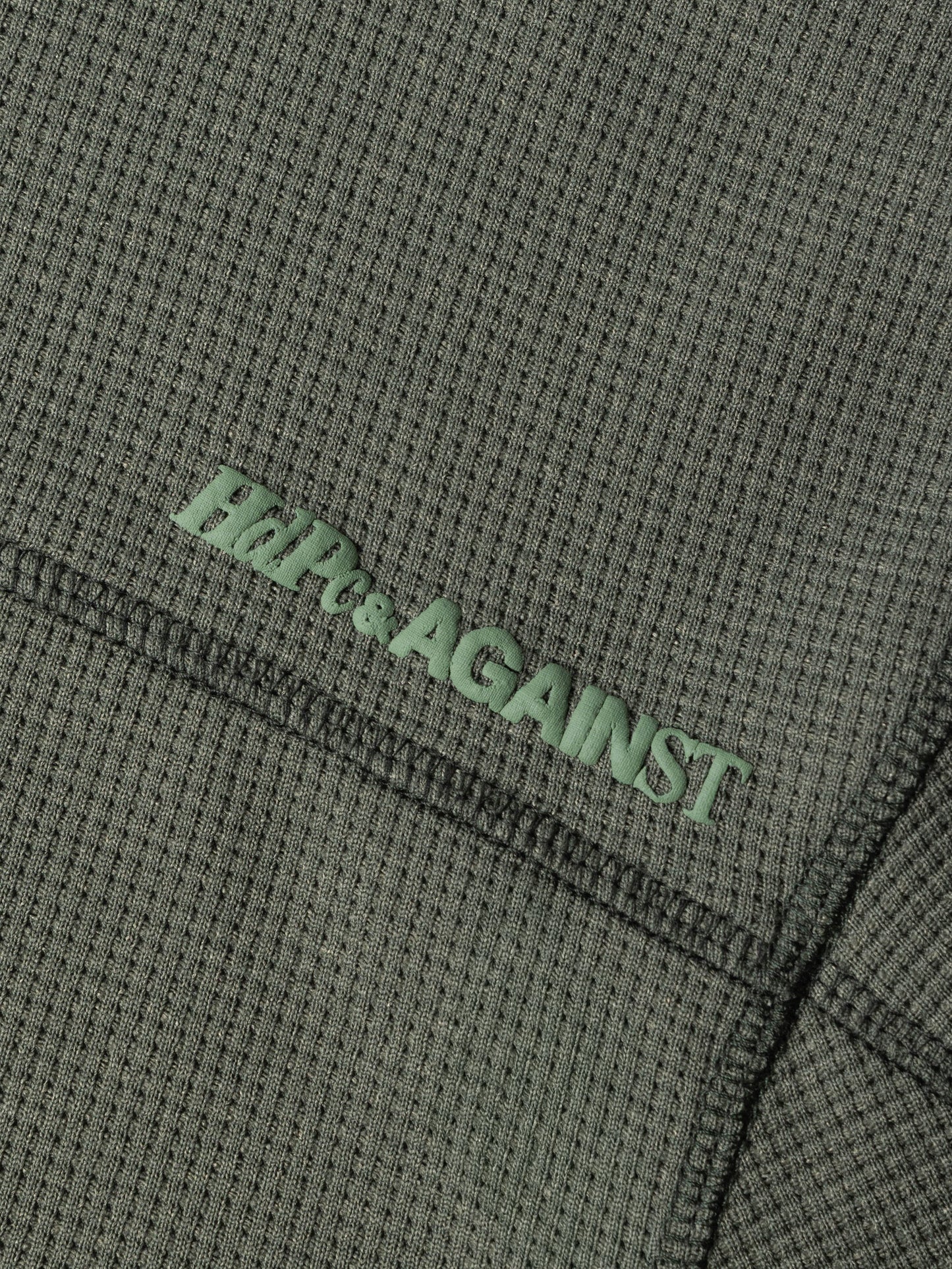 AGAINST X HDPC FABRICATOR WAFFLE TEE MOSS