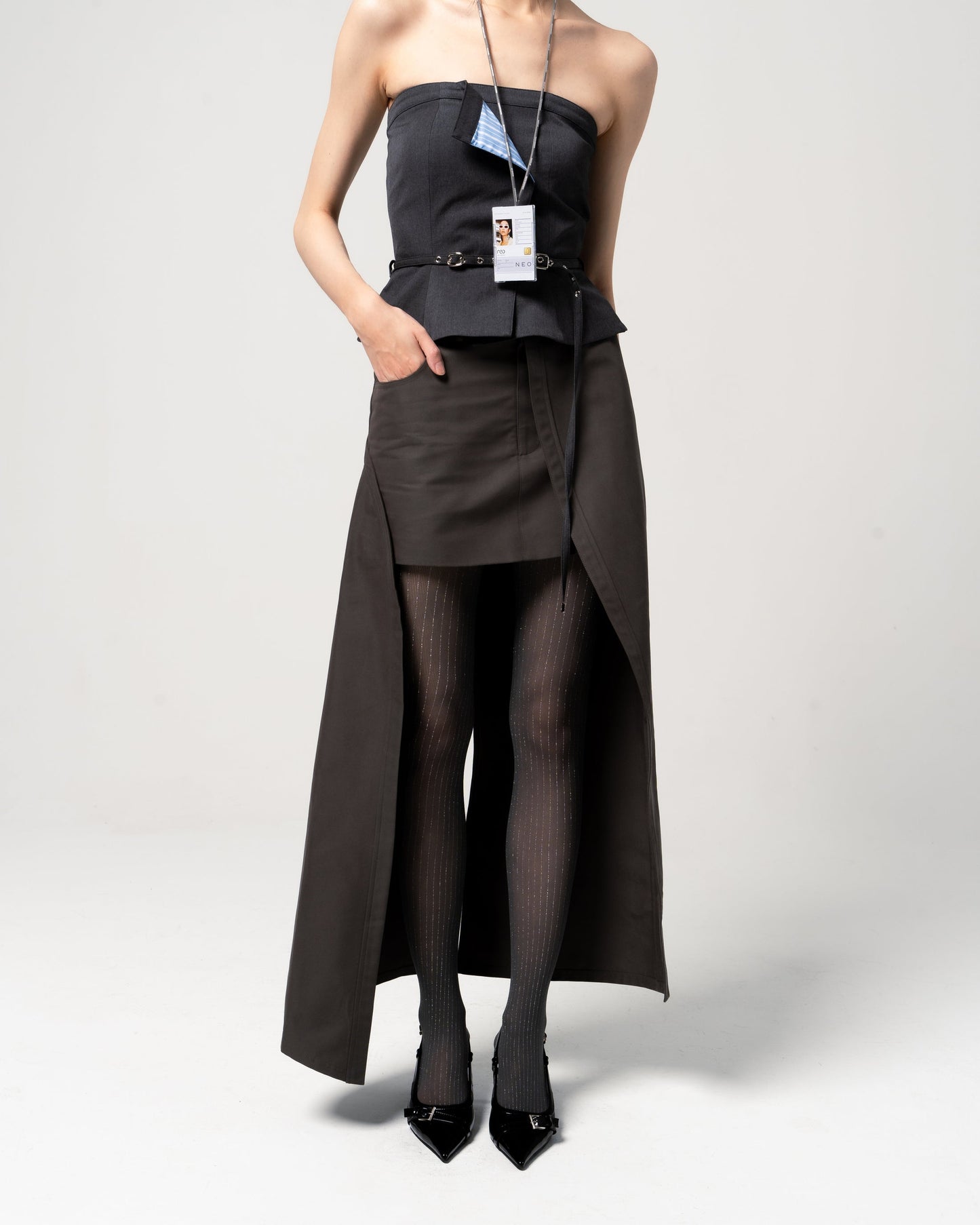 CH.1 Irregular Skirt - Brown