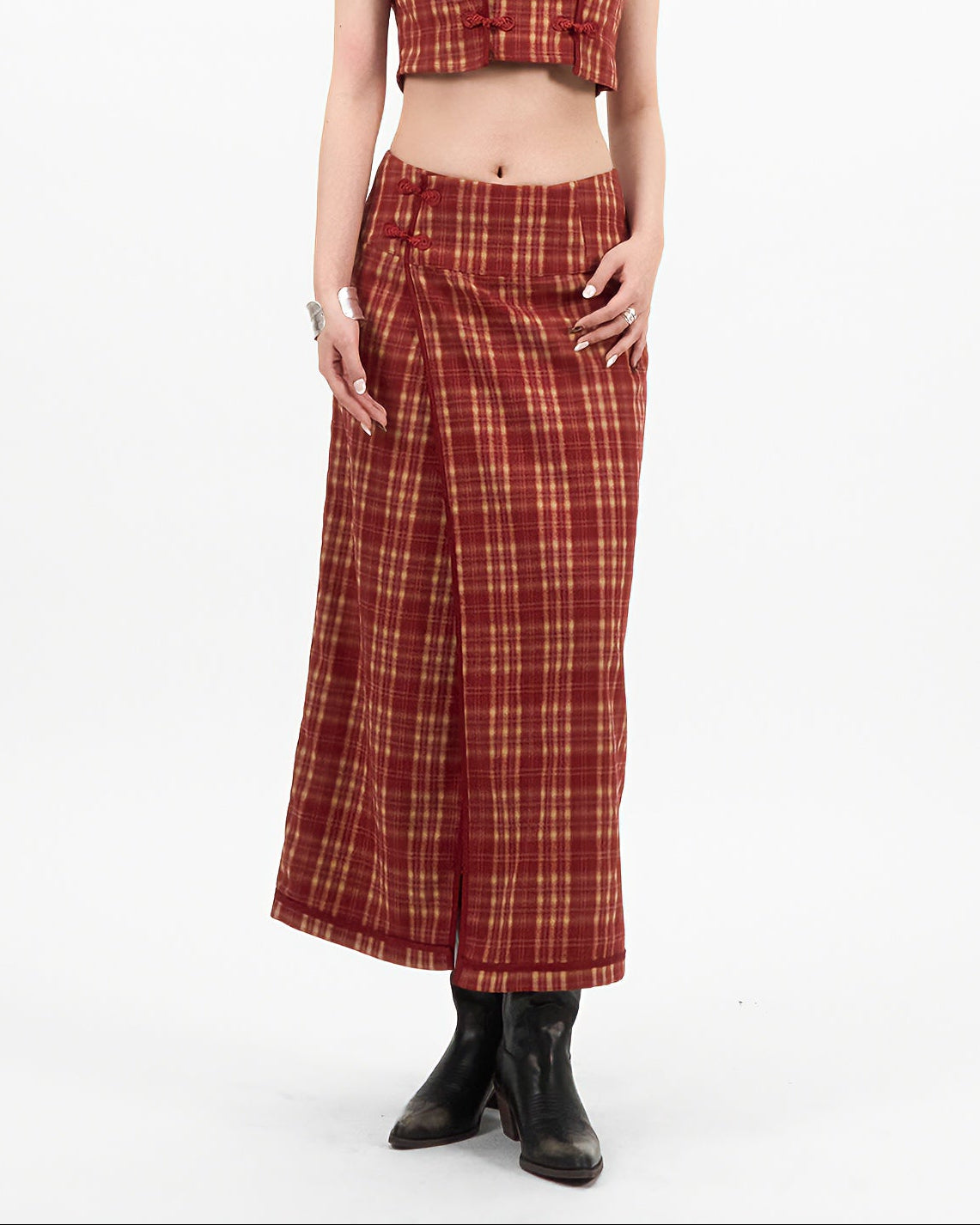 VOL.3_CH.1 Plaid Skirt - Red - BEV C multi label store