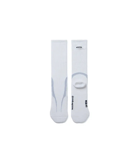 WISDOM® x nozzle quiz® Overcalf socks - WHITE