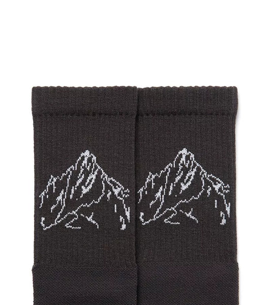HANCHOR x nozzle quiz - "Peak Carbon" RWS Merino wool Hike trek socks