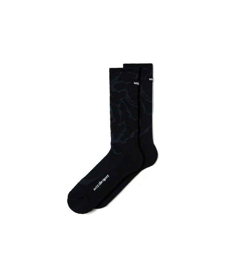 Black - WISDOM® x nozzle quiz® Graphic Socks
