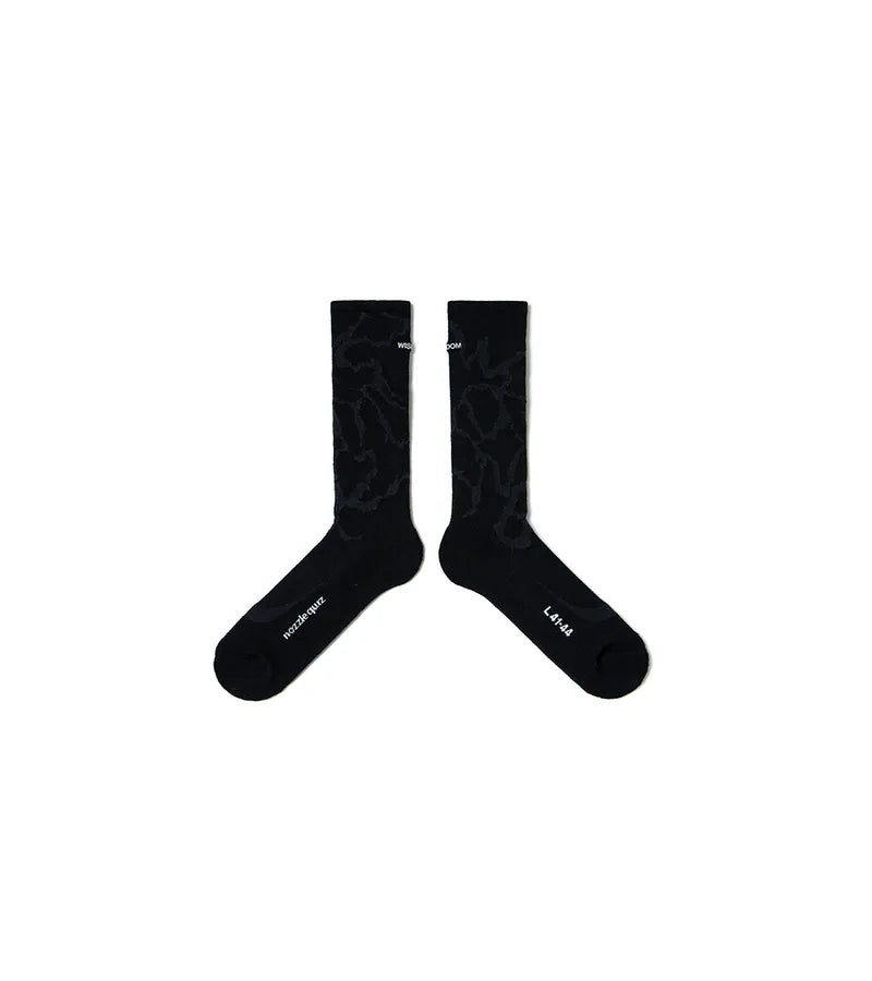 Black - WISDOM® x nozzle quiz® Graphic Socks