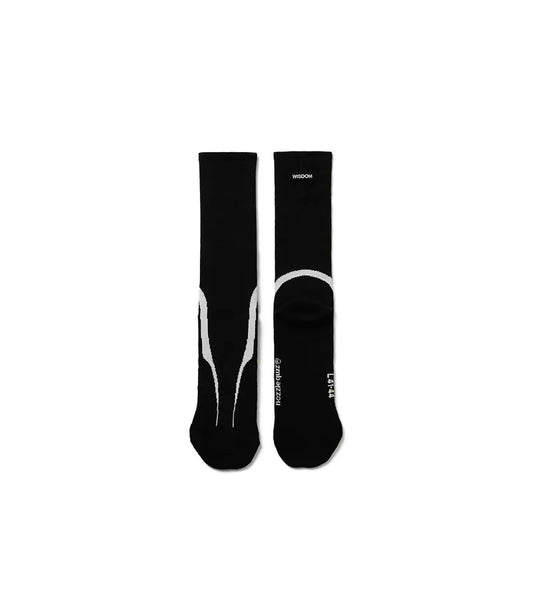 WISDOM® x nozzle quiz® Overcalf socks - Black