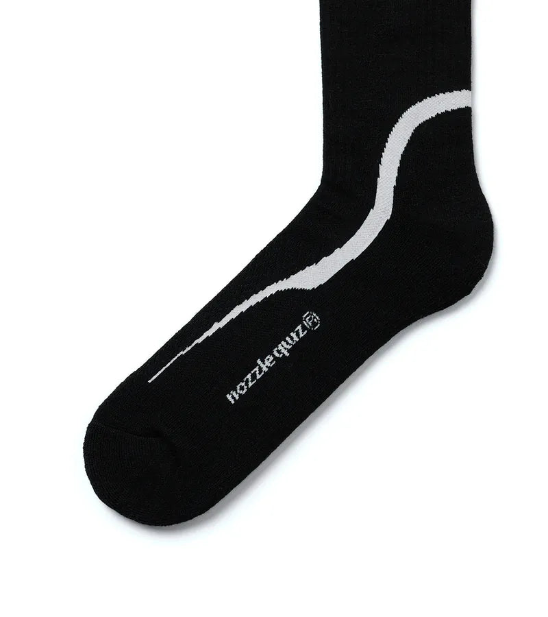 WISDOM® x nozzle quiz® Overcalf socks - Black