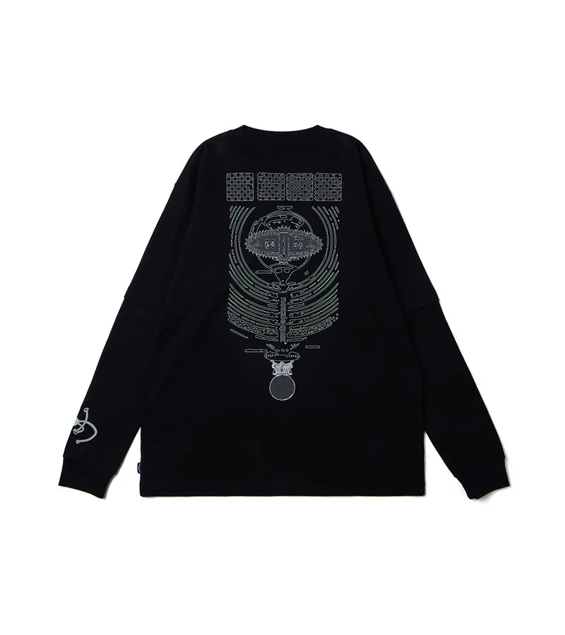 Black - Convert two-piece L/S Tee