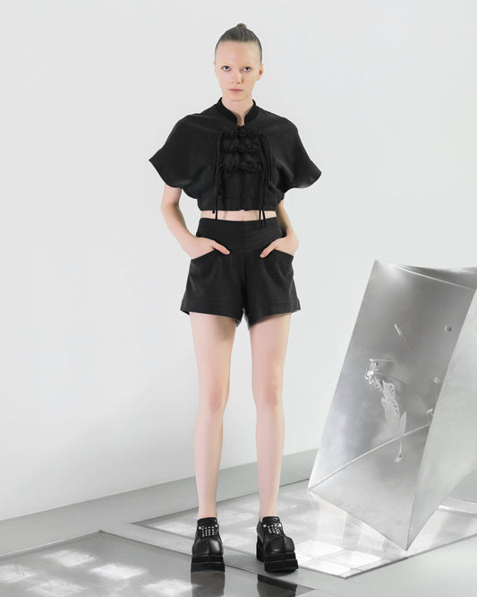 NOIZ N8SP2 High-Waisted Cotton Shorts