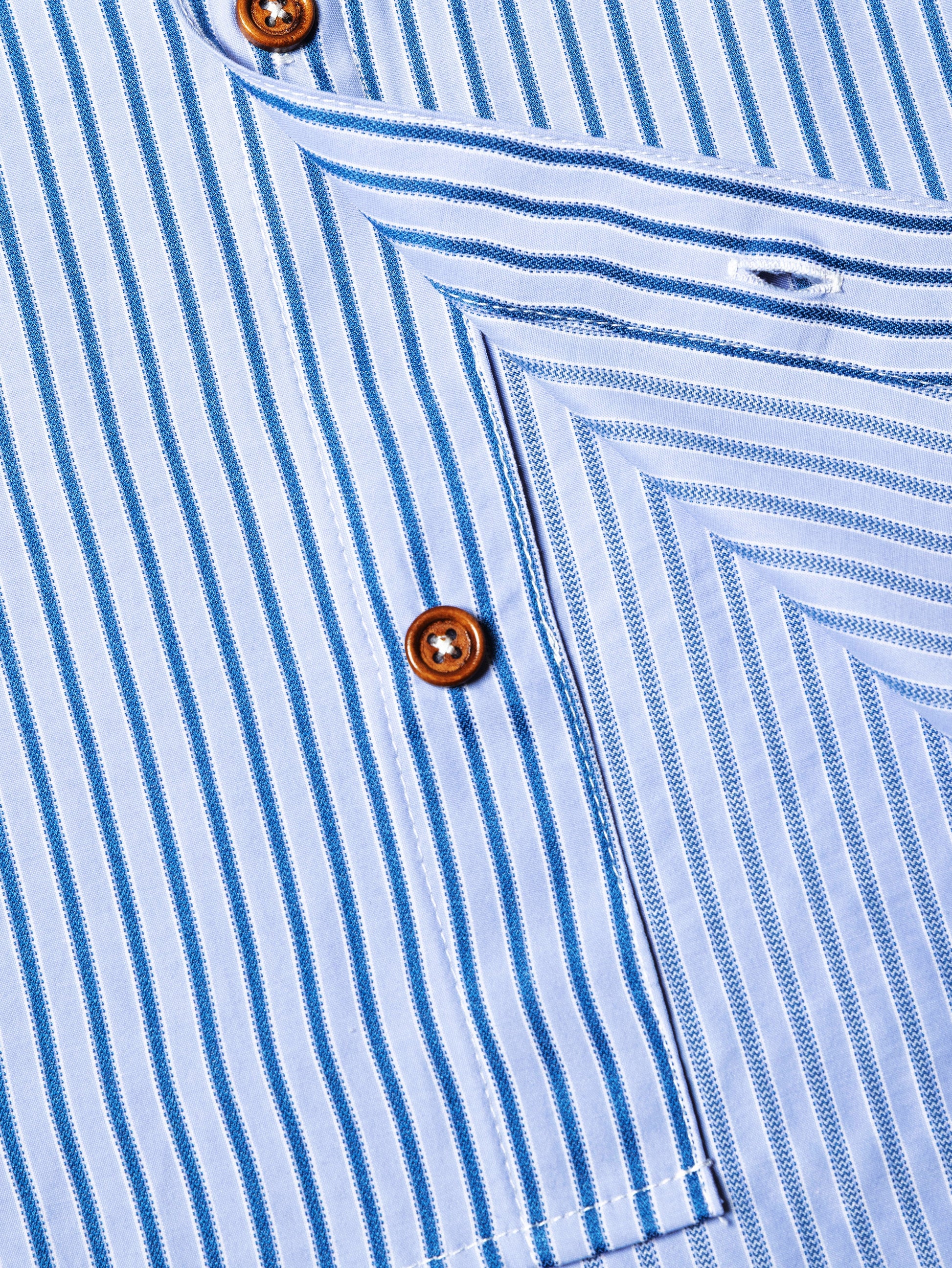 STRIPE MIGUEL SHIRT BLUE - BEV C multi label store