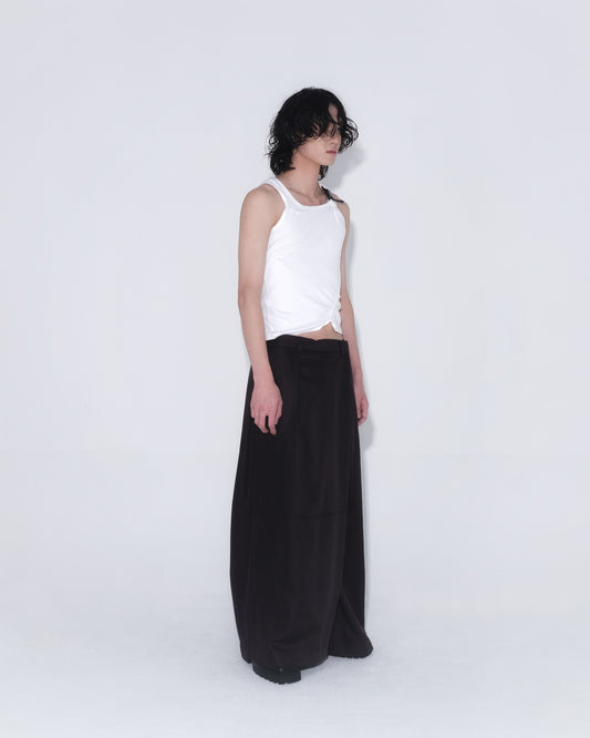 Dudu Overwrap Pants in Dark Brown