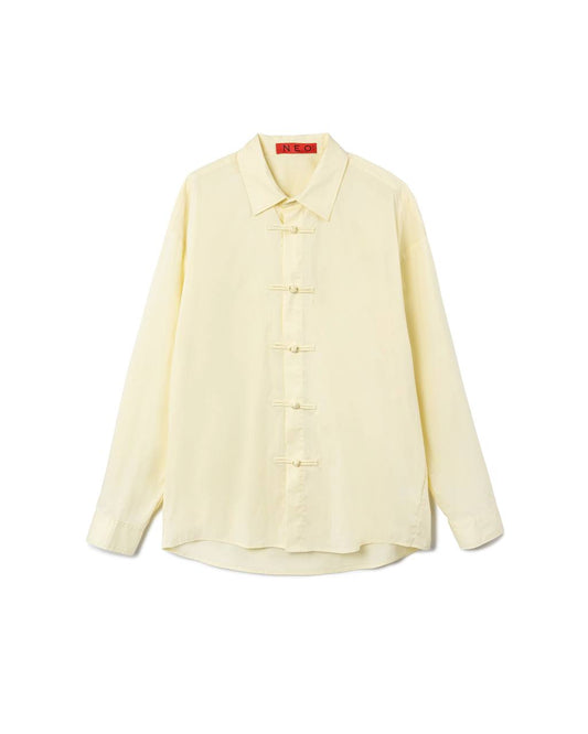VOL.3_CH.1 Mandarin Long Sleeve Shirt - Yellow