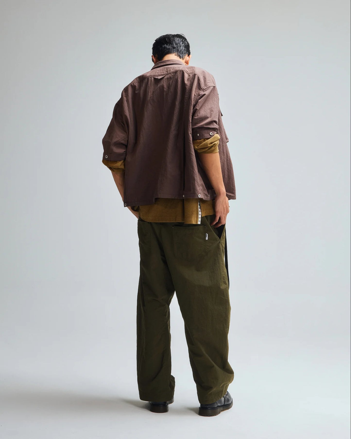 ABP. BIG BRO S/S SHIRT NYLON DARK BROWN