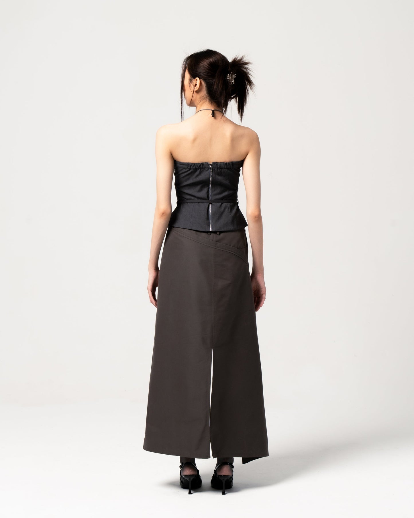 CH.1 Irregular Skirt - Brown