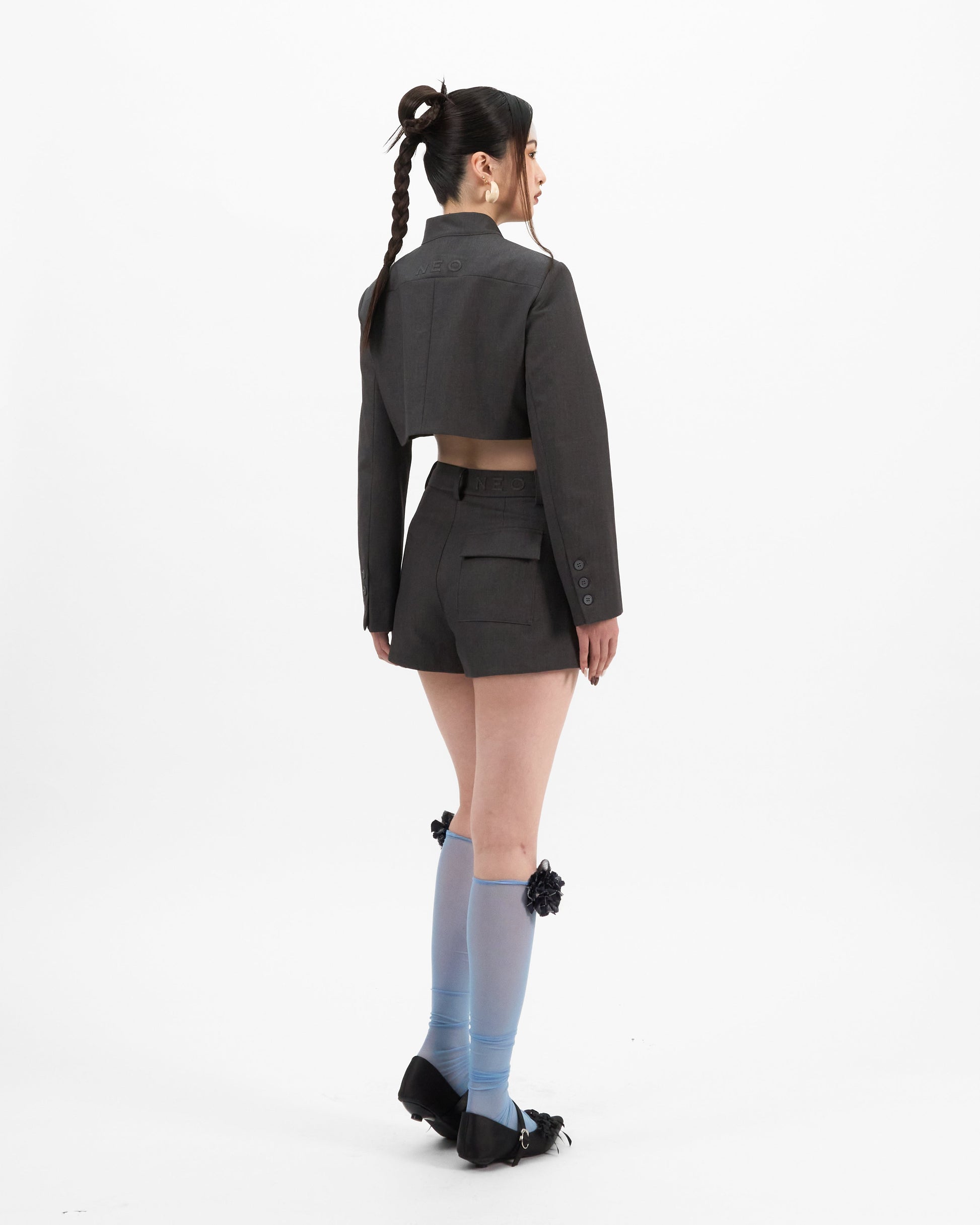 VOL.3_CH.1 Mandarin Suit Shorts - Gray - BEV C multi label store