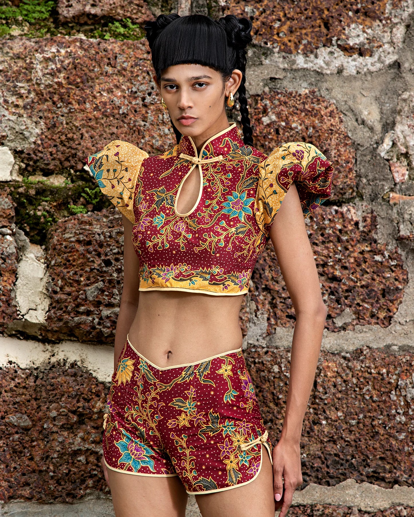 Samfu Riau (Ruby Daffodil Batik)