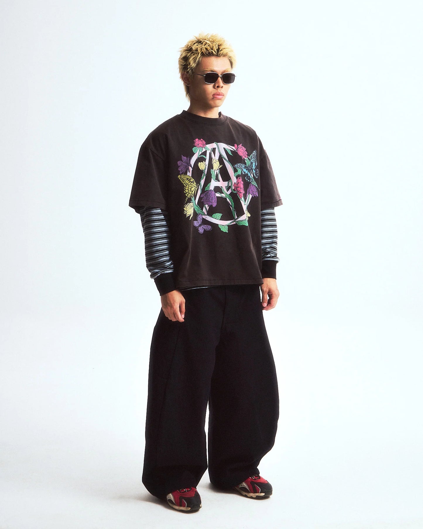 STUDDED YANKII PANTS BLACK