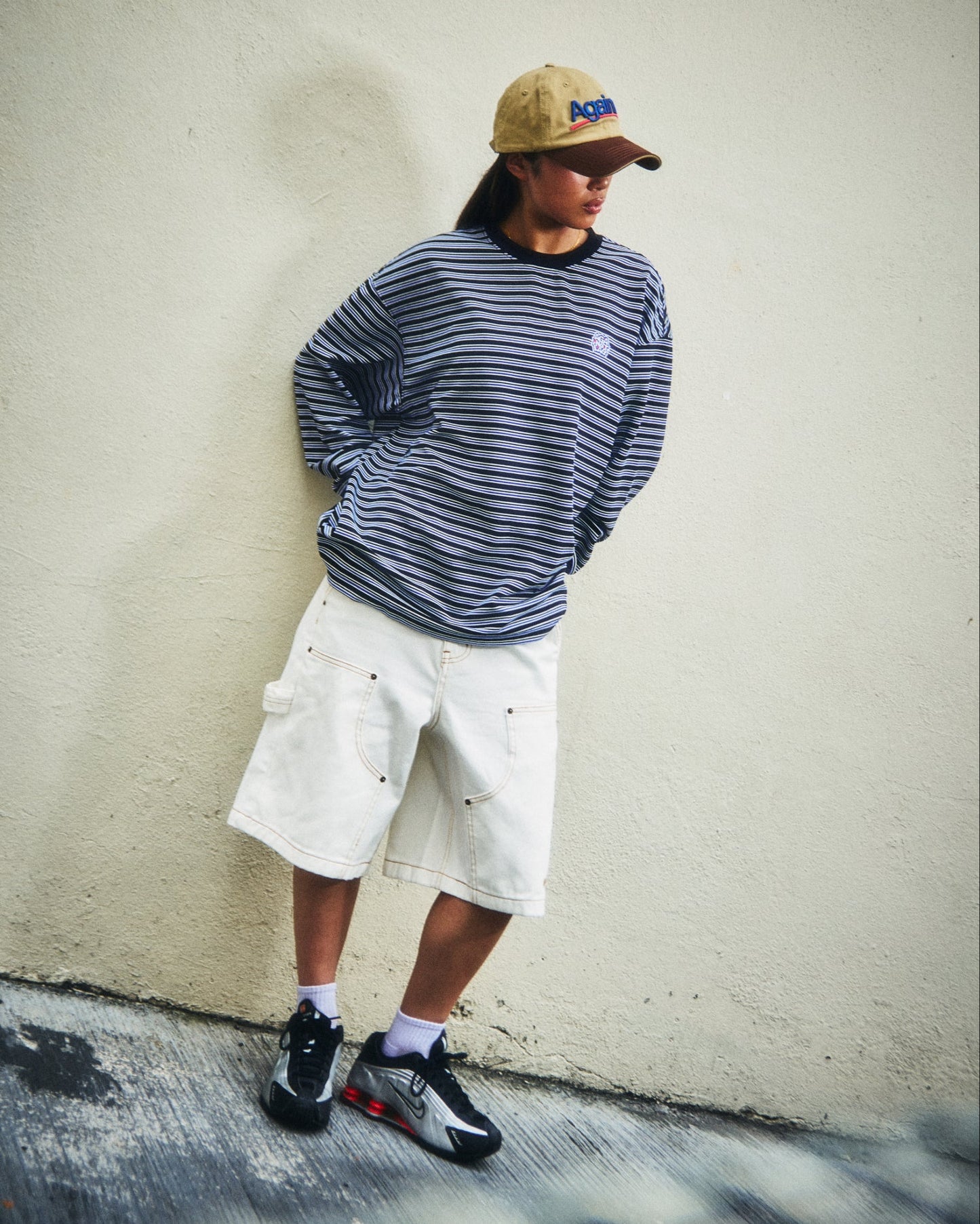 STRIPE LOUNGE TEE BLUE