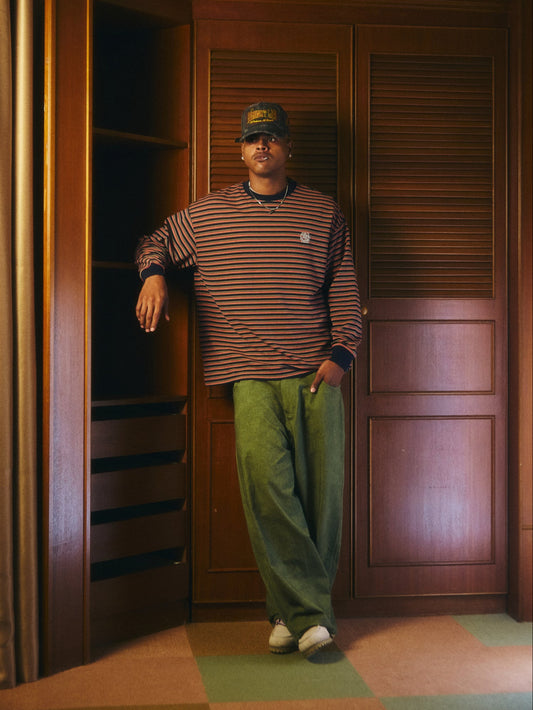 STRIPE LOUNGE TEE RED