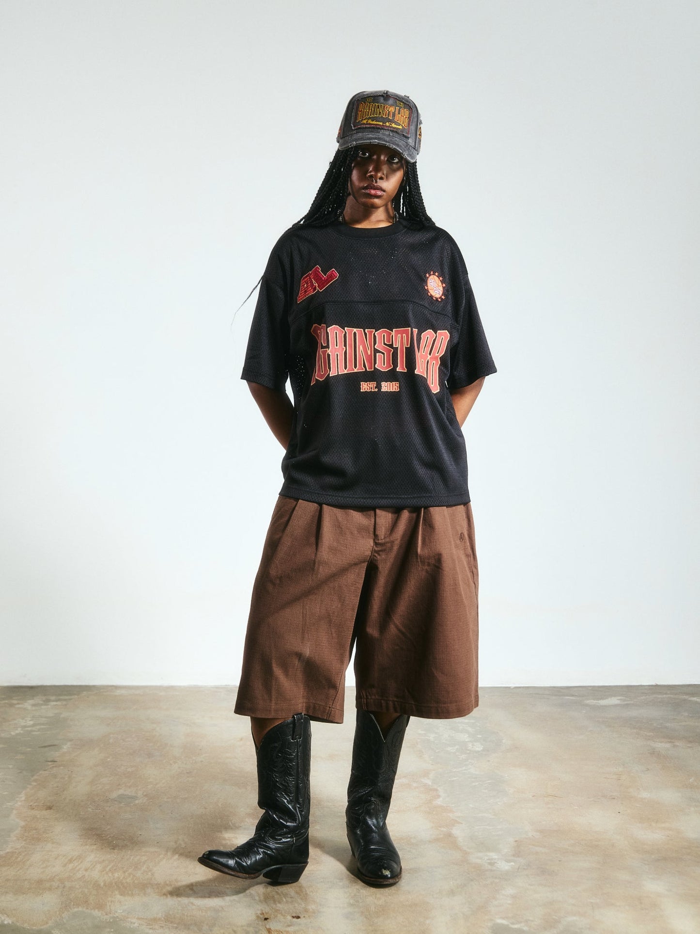 VARSITY CROPPED JERSEY BLACK