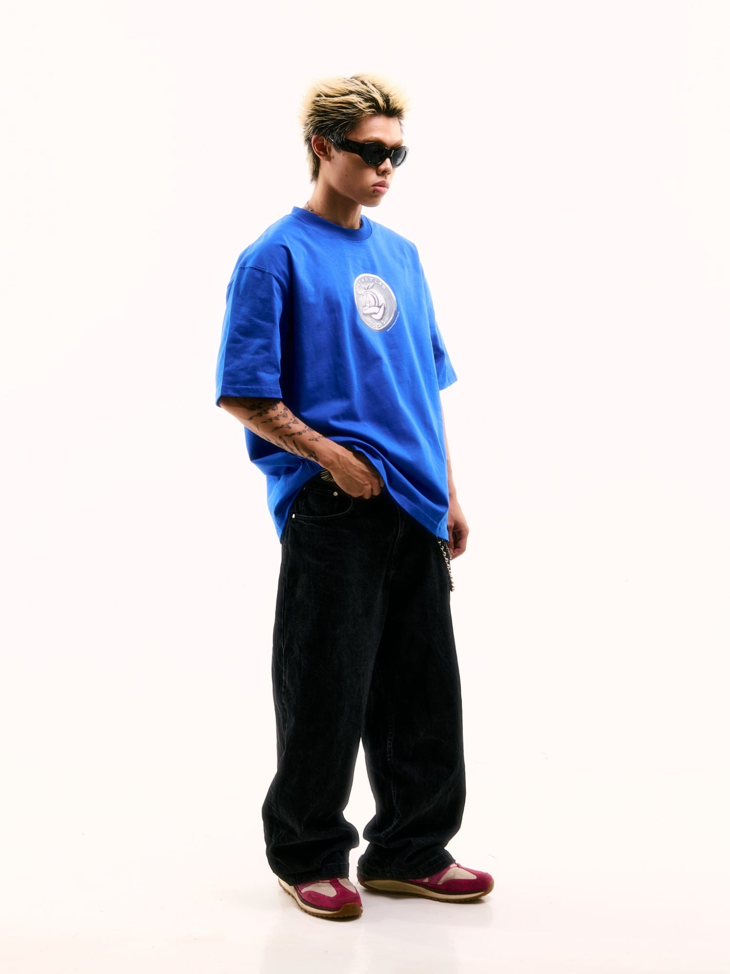 A-MAN COIN TEE BLUE