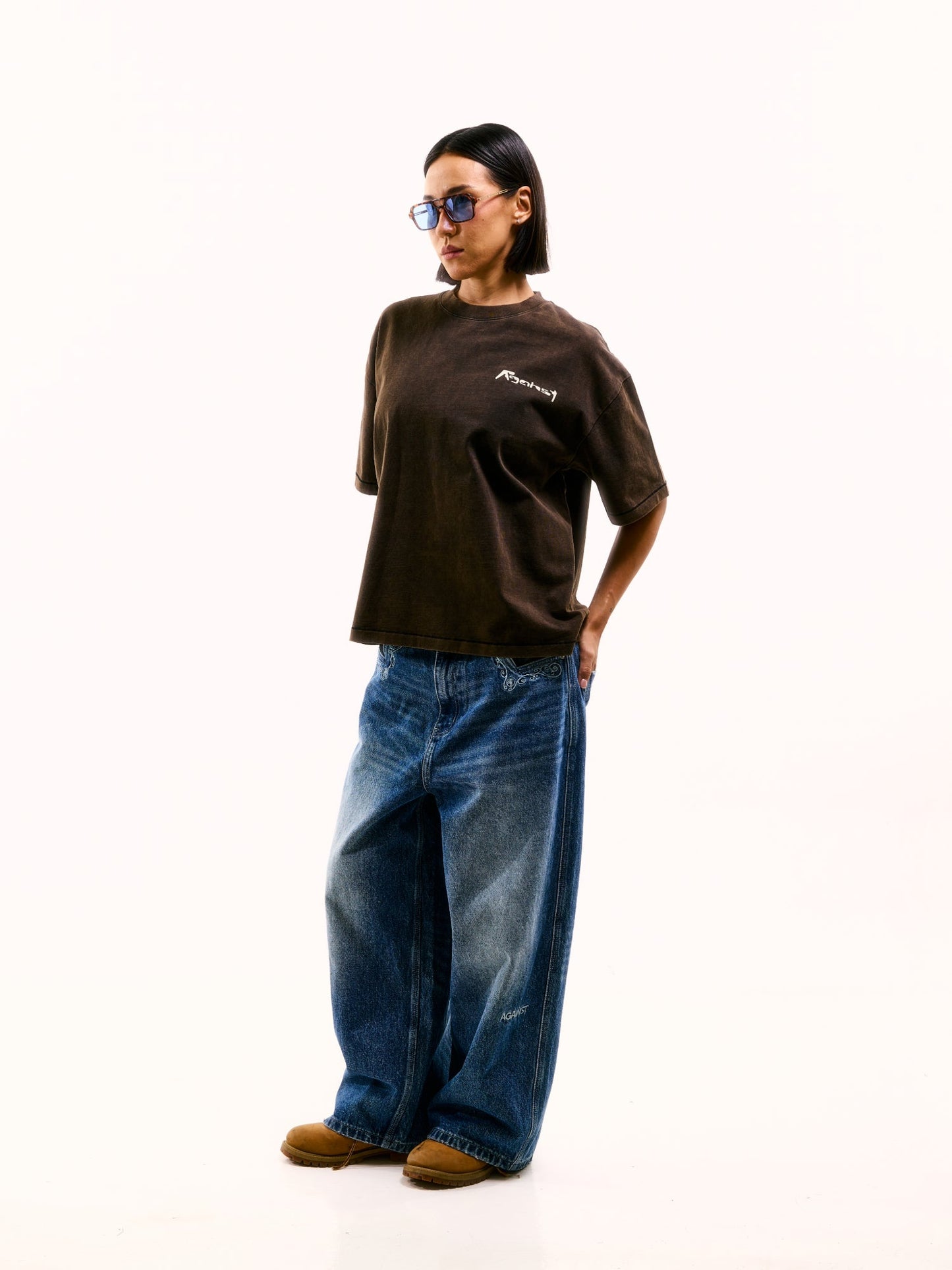 AFACTS TEE WASHED BROWN