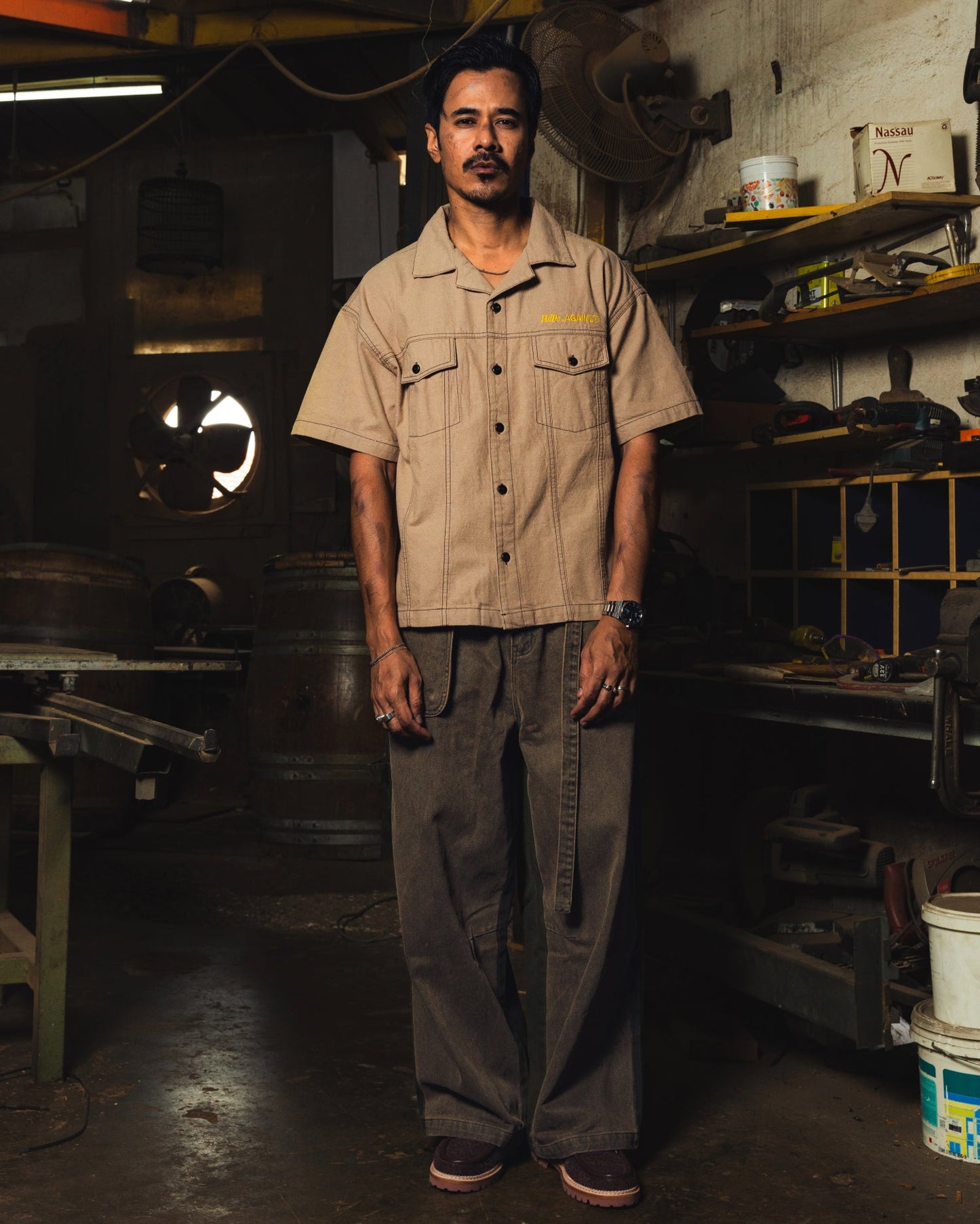 AGAINST X HDPC FABRICATOR SHIRT KHAKI