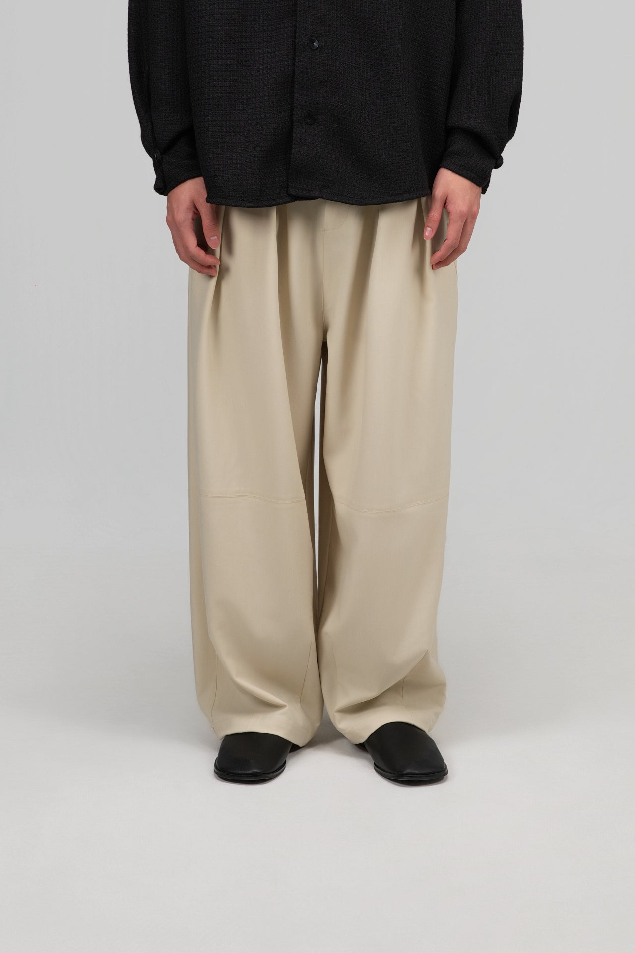 Gender Neutral Cocoon Trousers (Poly / Beige) - BEV C multi label store