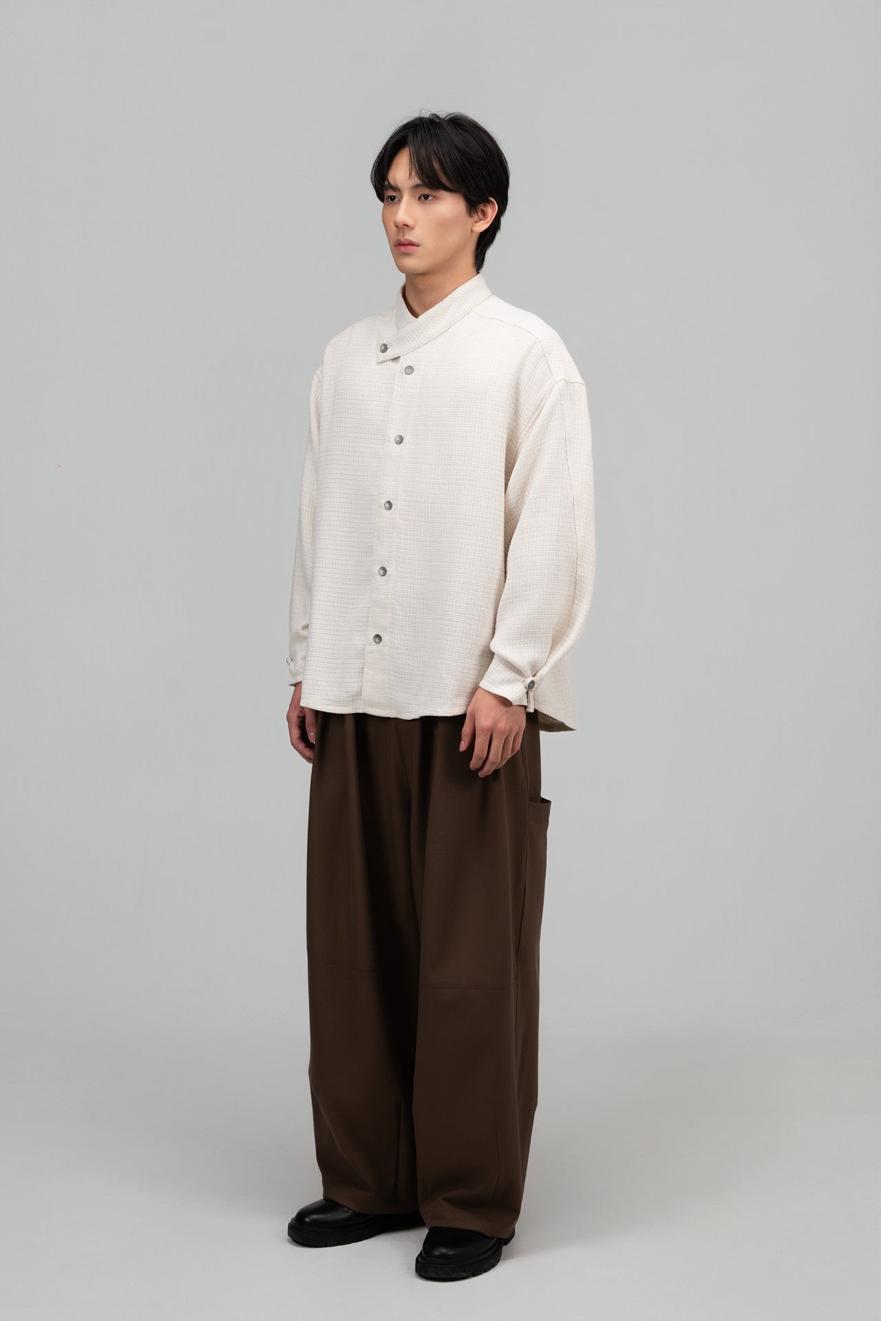 Gender Neutral Cocoon Trousers (Poly / Brown) - BEV C multi label store