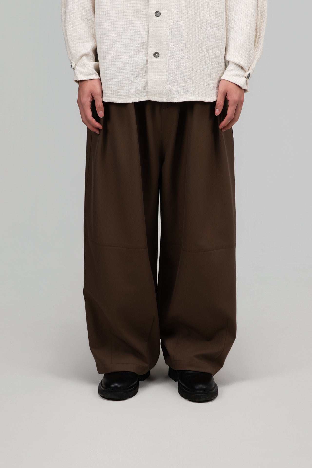 Gender Neutral Cocoon Trousers (Poly / Brown) - BEV C multi label store