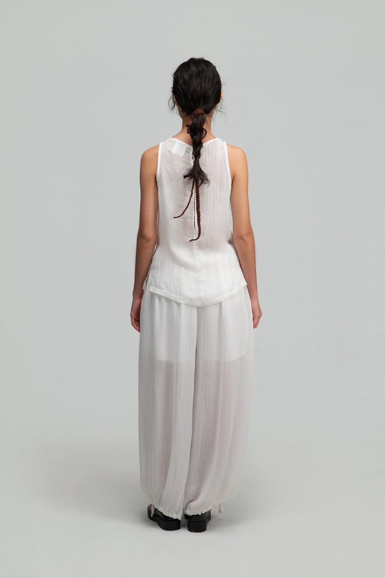 Soft Lantern Pants w/ Lining (White) - BEV C multi label store