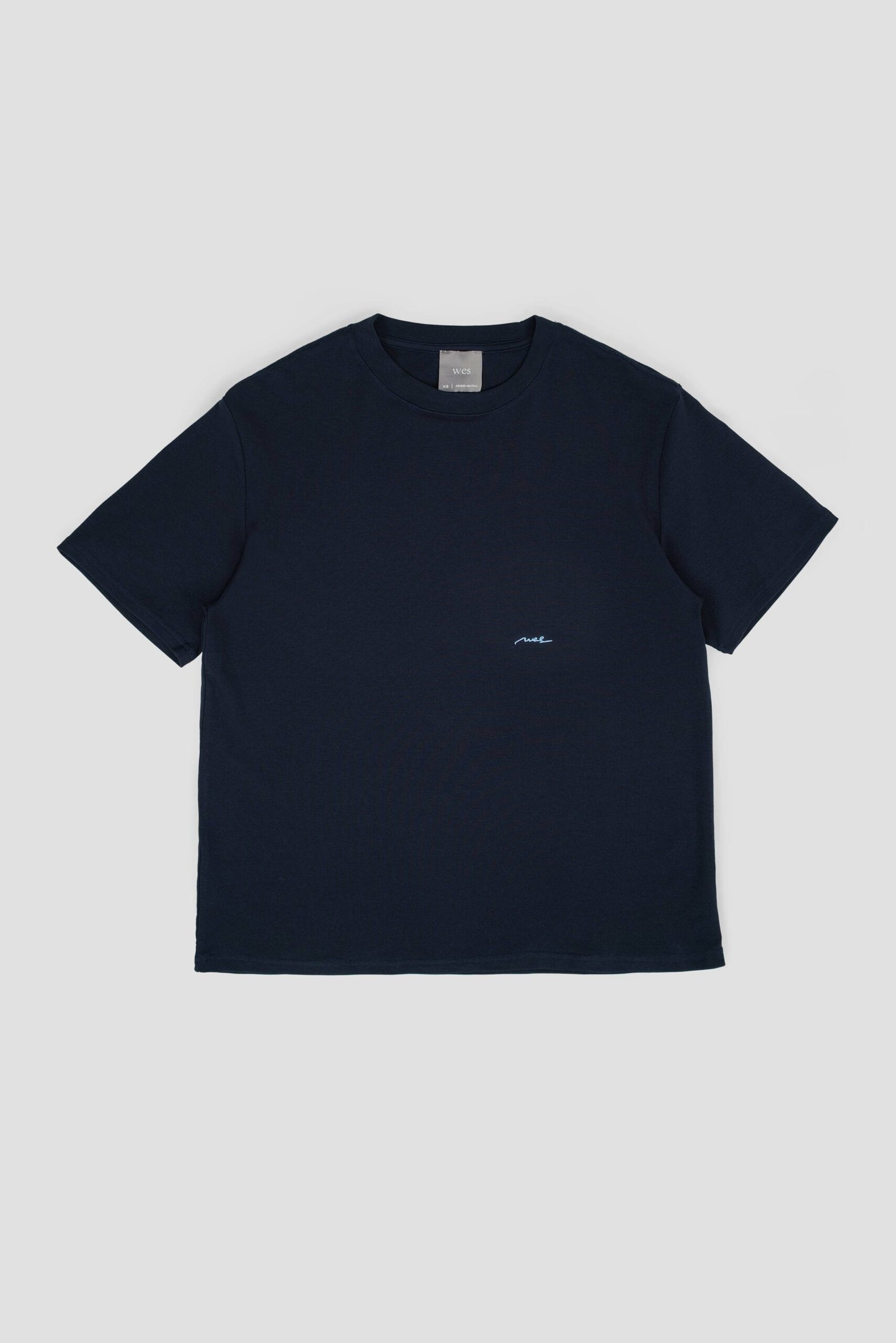Gender Neutral Drift Knit Straight Long Tee (Navy)