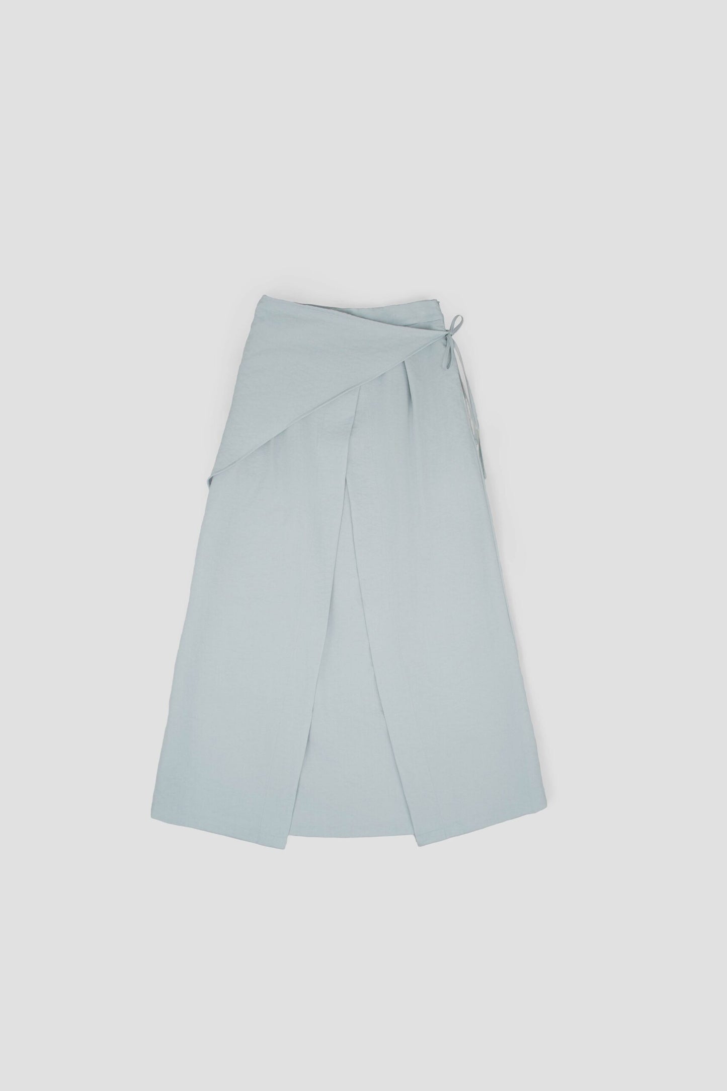Waist Bandeu Pleated Skirt – Plus Long (Light Blue)