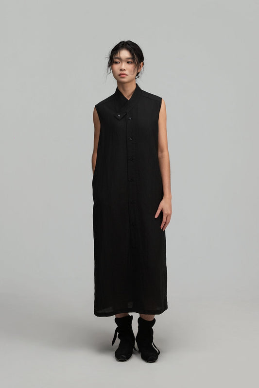 Han Collar Tank Dress (Black) - BEV C multi label store