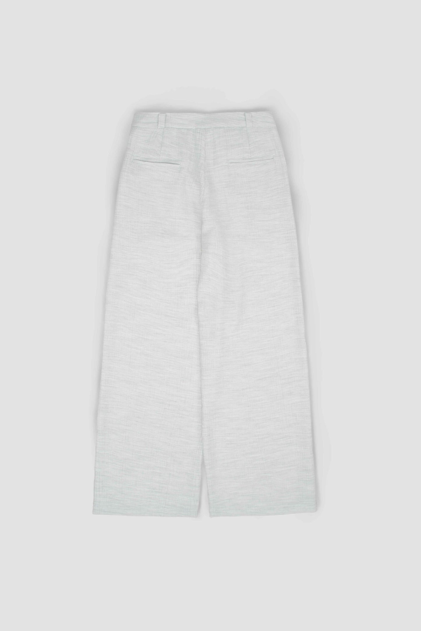 Tri Pleated Belted Trousers (Grey)