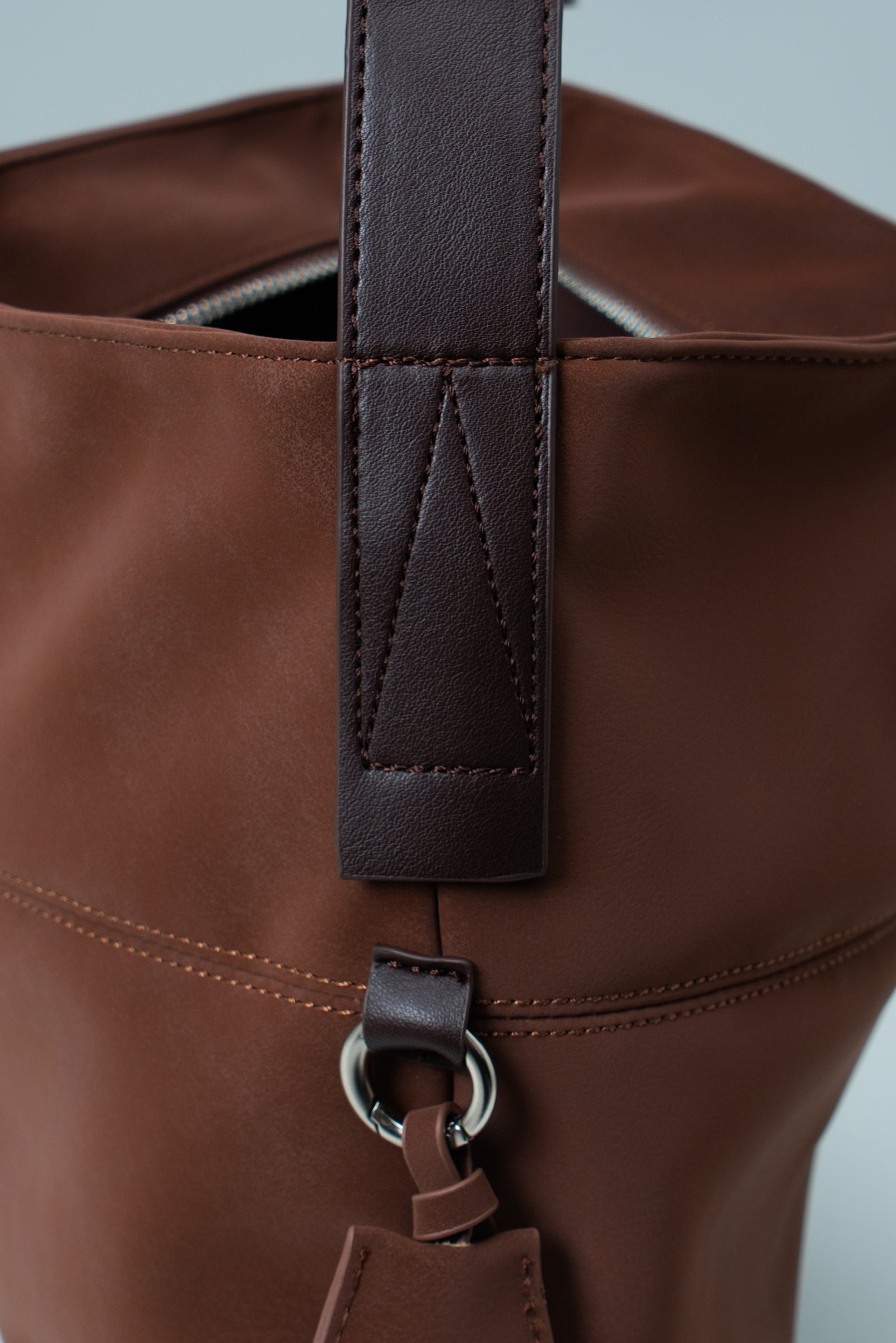 Small Soft Snow Leather Bag (Espresso) - BEV C multi label store