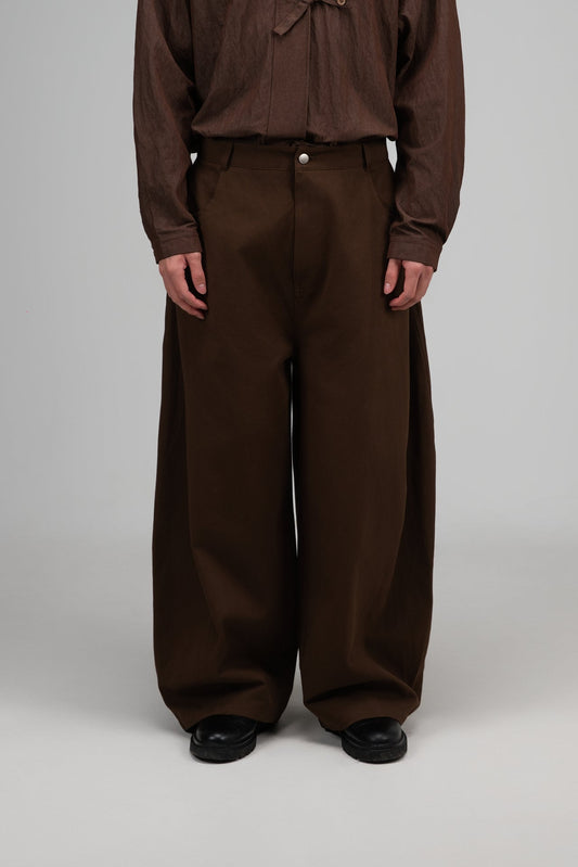 Gender Neutral Curved Leg Denim 2.0 (Brown) - BEV C multi label store