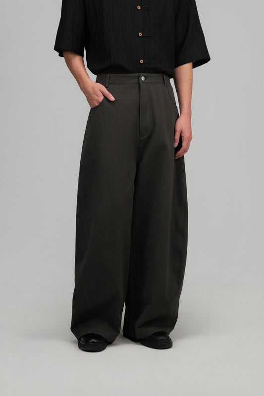 Gender Neutral Curved Leg Denim 2.0 (Forest Grey) - BEV C multi label store