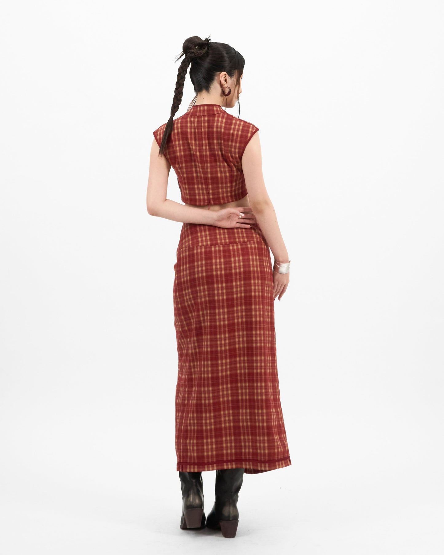 VOL.3_CH.1 Plaid Top - Red