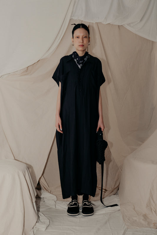 So Simple Collar Dress In Black