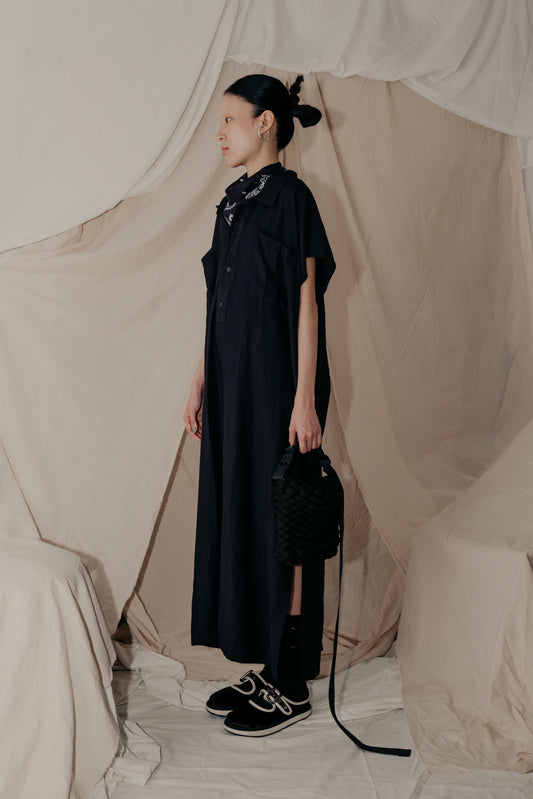 So Simple Collar Dress In Black