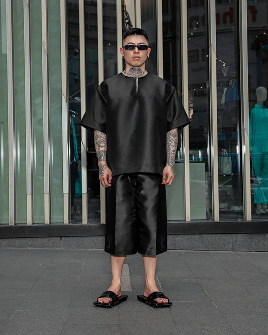 Baju Kedah Lengan Singkat (Black)