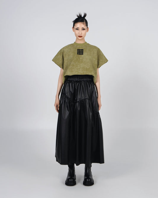 NOIZ N6SK3 YOYO WAVY PUFFY SKIRT - BLACK